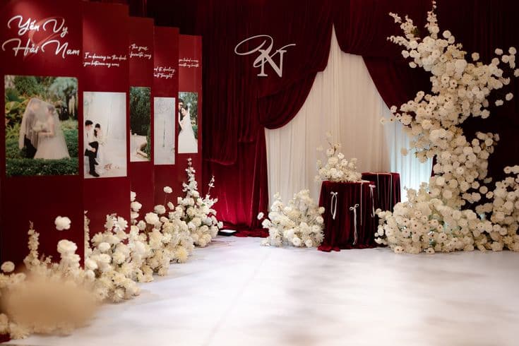 Wedding banner showcasing various wedding services